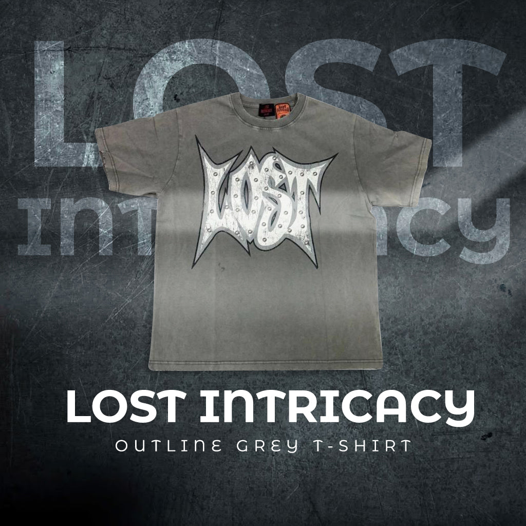 Lost Intricacy Outline Tee – Vintage Grey