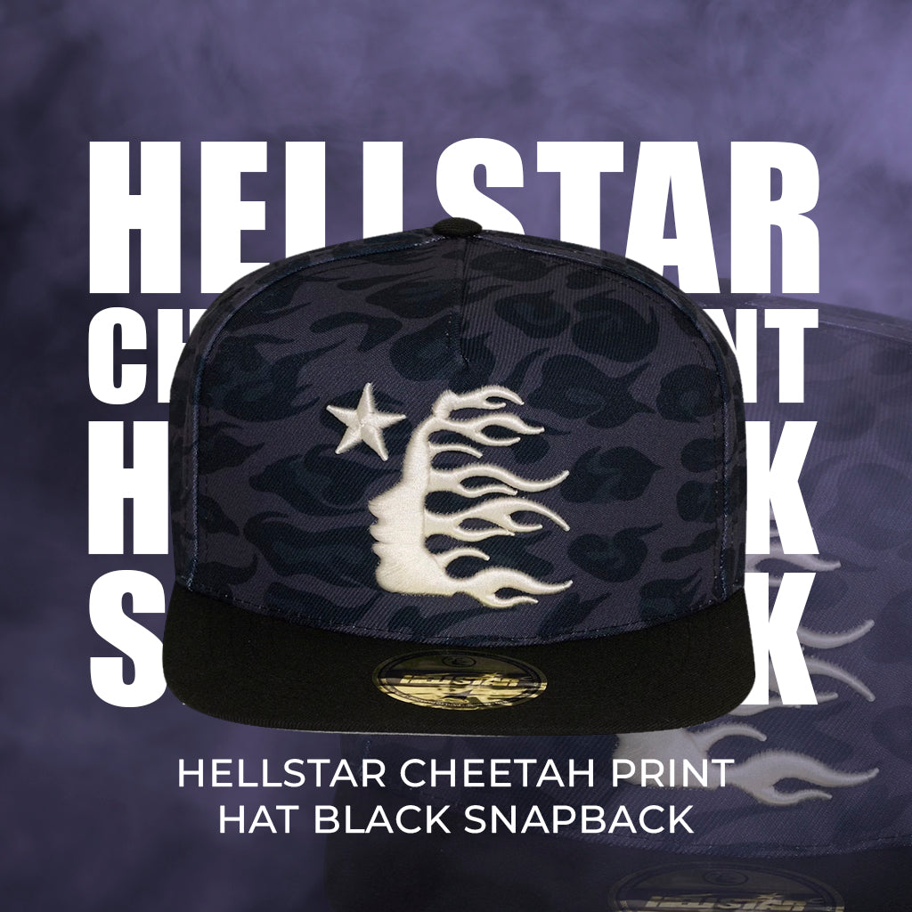 Hellstar Cheetah Print Snapback – Black Edition