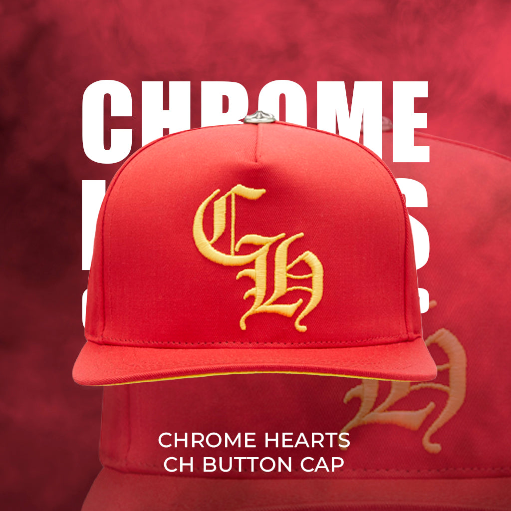 Chrome Hearts CH Button Cap – Red / Yellow